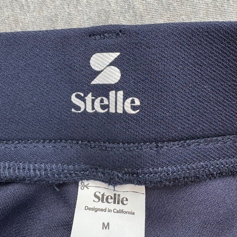 Stelle Pants Womens M Blue Flat Front Straight Leg Stretch Pants‎ Career Office - Picture 6 of 8